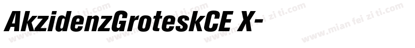 AkzidenzGroteskCE X字体转换
